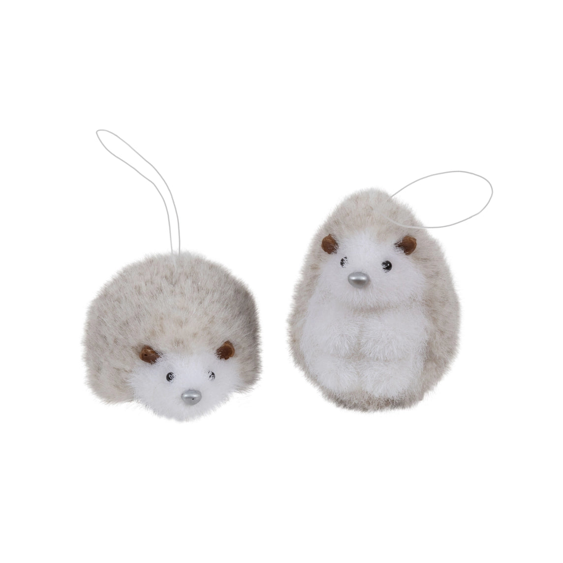 Grey Hedgehog Ornaments