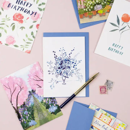 Blue Bouquet Card