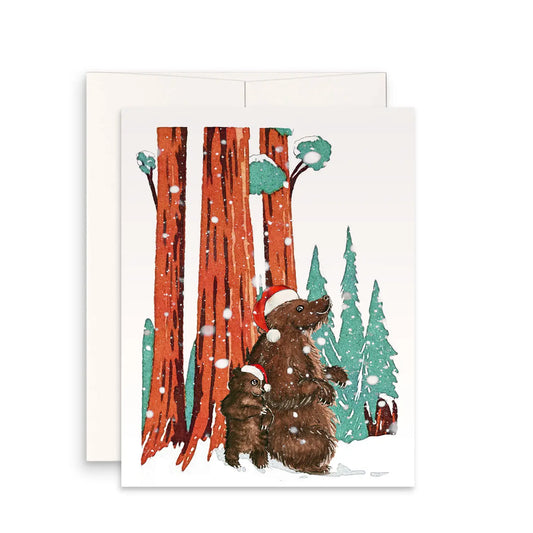 Bear Family Redwood Christmas Card