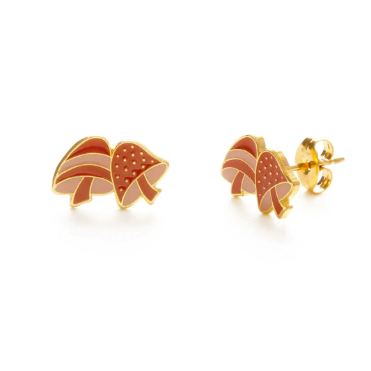 70's Mushroom Stud Earrings