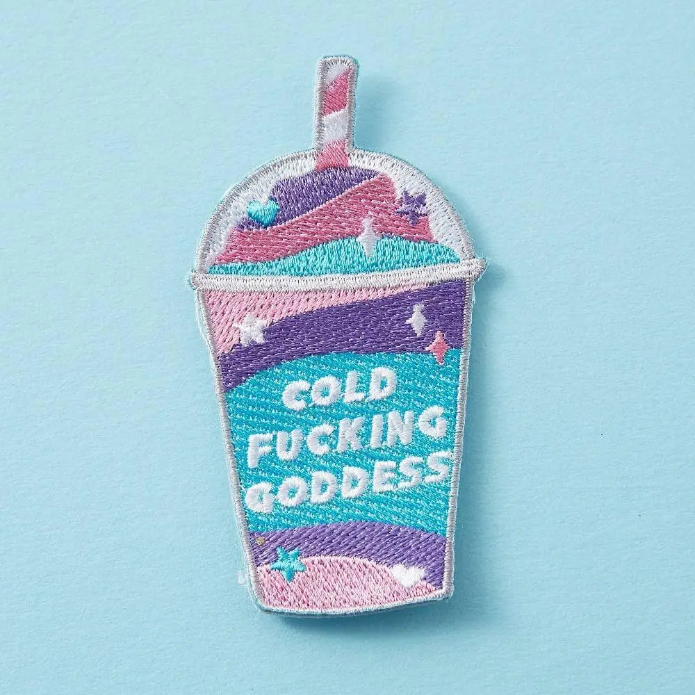 #121 Cold F*cking Goddess Embroidered Iron On Patch