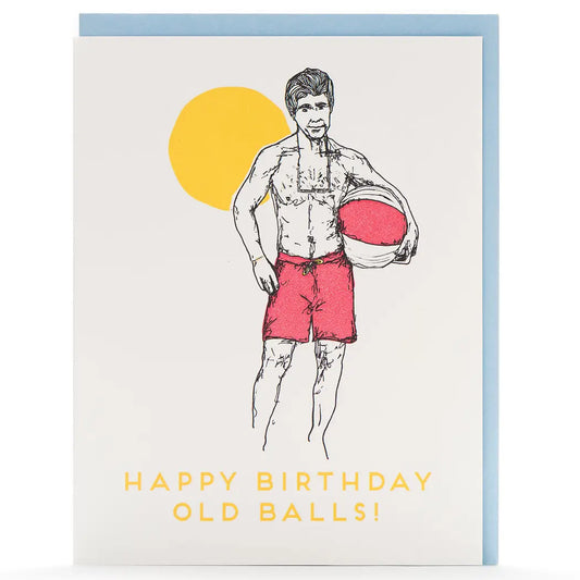 Birthday Old Balls Throwback Card
