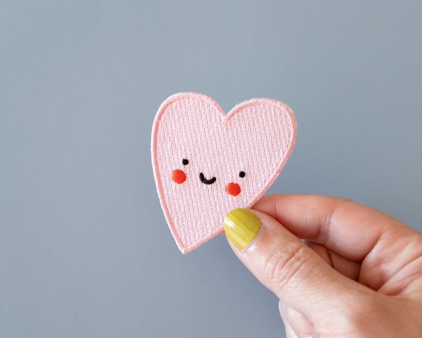 #139 Cute Heart Iron-On Patch