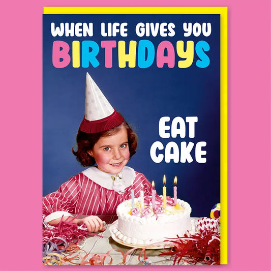 Eat Cake Greeting Card