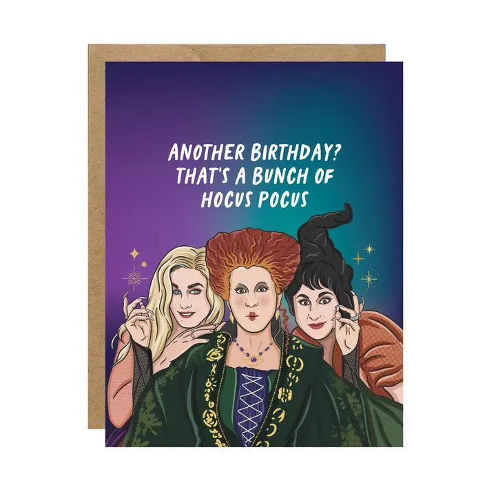 Witchy Sisters Pop Culture Magical Sisters Birthday Card
