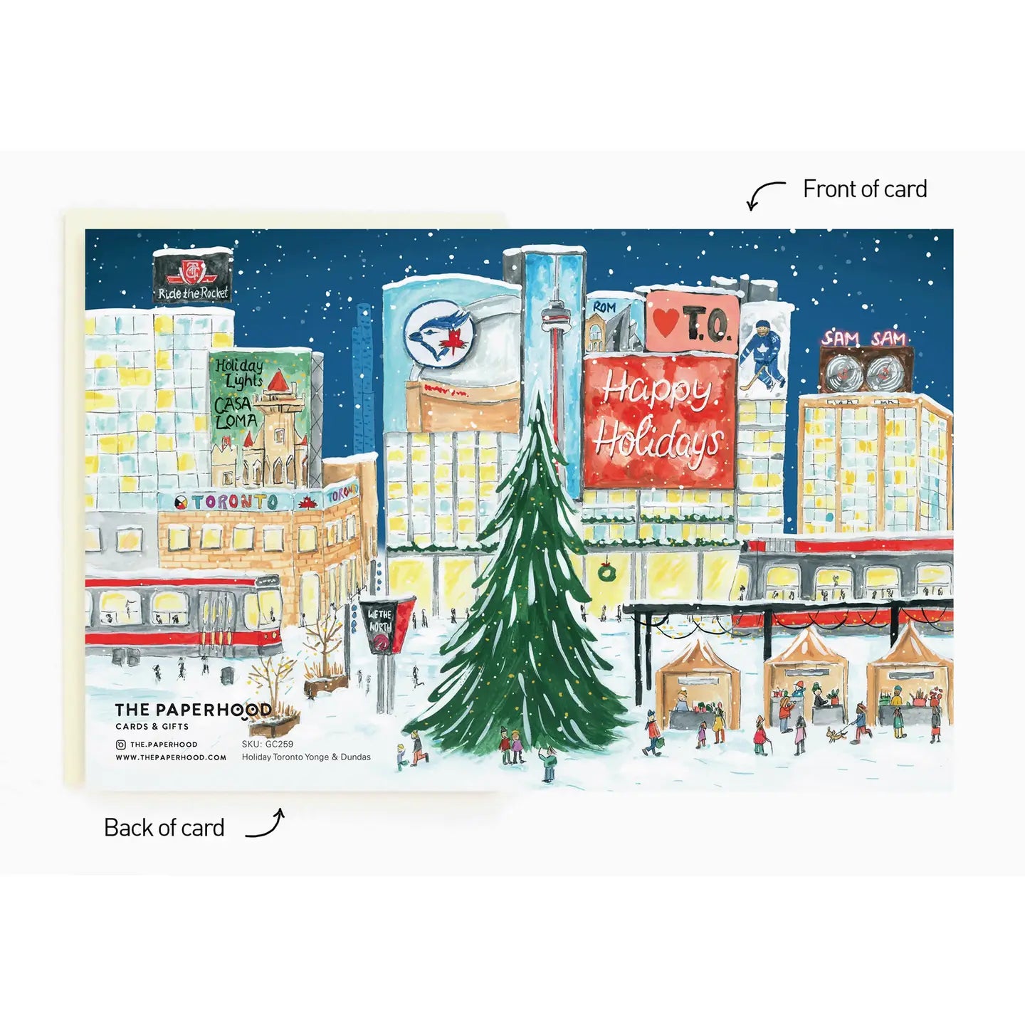 Toronto Yonge & Dundas Wraparound Holiday Boxed Cards