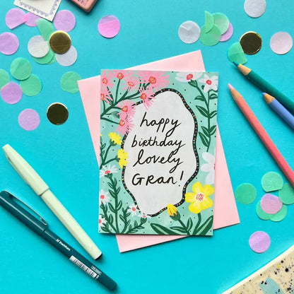 Happy Birthday Lovely Gran Greetings Card