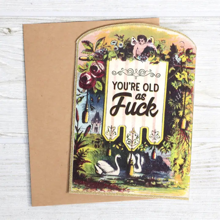 You're Old as Fuck Vintage Birthday Card