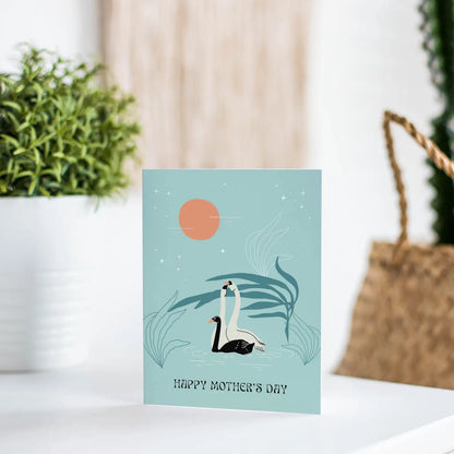 Swans Mother's Day Greeting Card