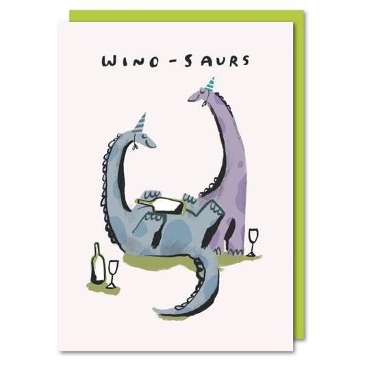 Birthday, Wino-Saurs Card
