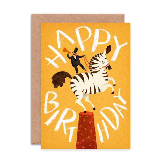 Happy Birthday Zebra Card