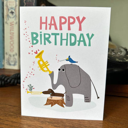 Happy Birthday Elephant Greeting Card