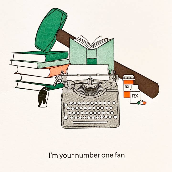 No. 1 Fan Letterpress Card