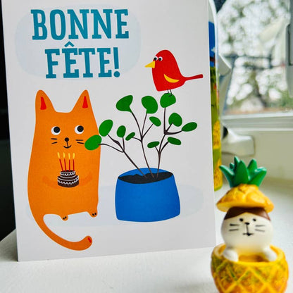 Bonne Fete Amour De Chat Card