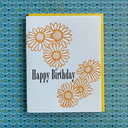 Happy Birthday Gerber Daisy Card