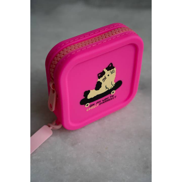 Overreact Zipper Silicone Coin Pouch