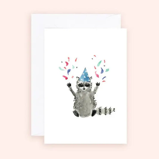 Raccoon Party Enclosure Card