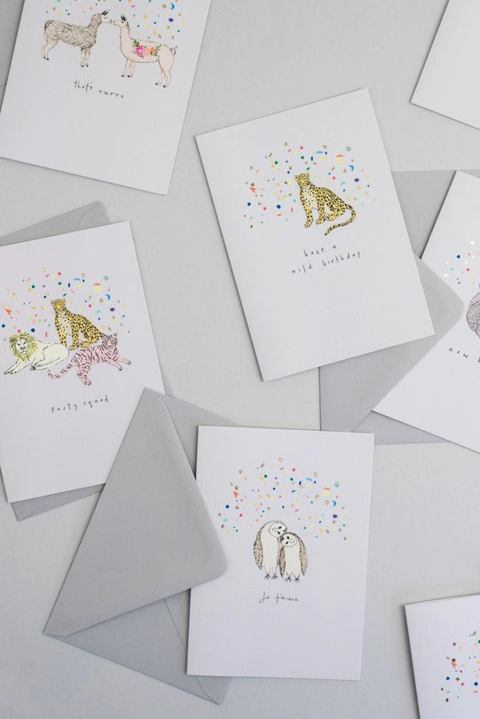 Thats Amore Valentines Llamas With Gold Foil Confetti Card