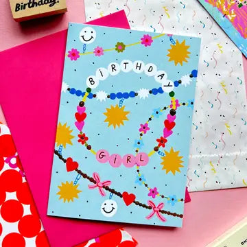 Birthday Girl Friendship Bracelet Greeting Card