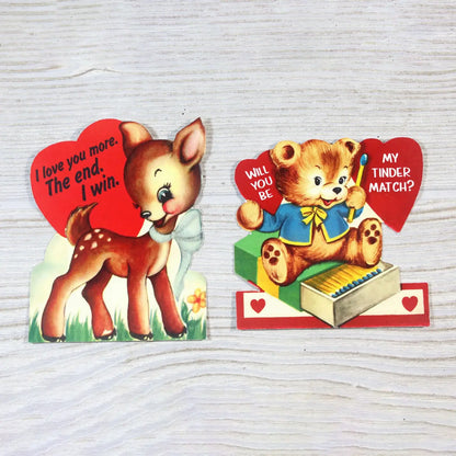 Set of 12 Funny Vintage Valentine's Day Cards