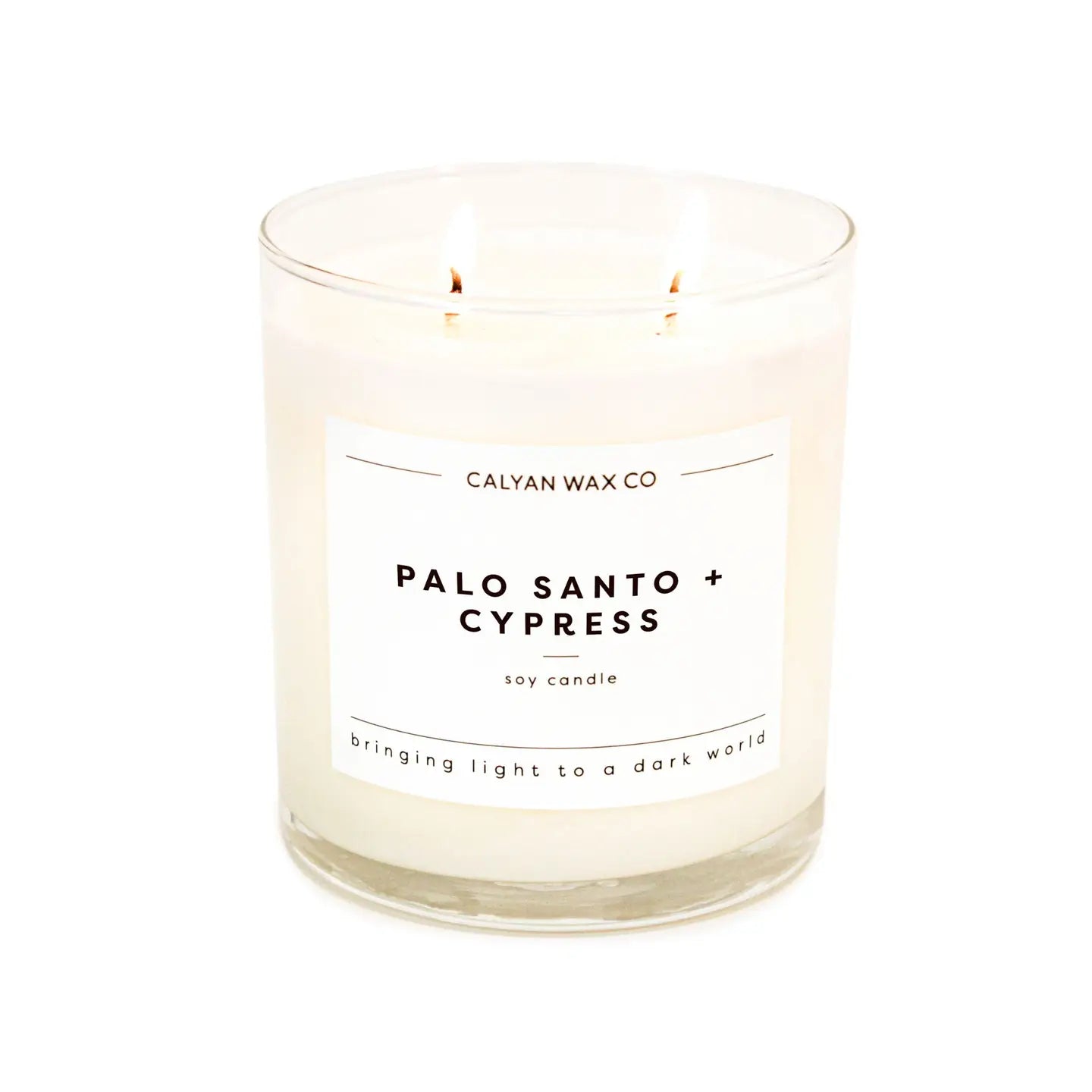 Glass Tumbler Soy Candle Palo Santo + Cypress