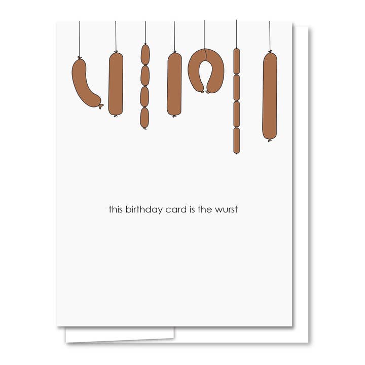 Wurst Birthday Letterpress Card