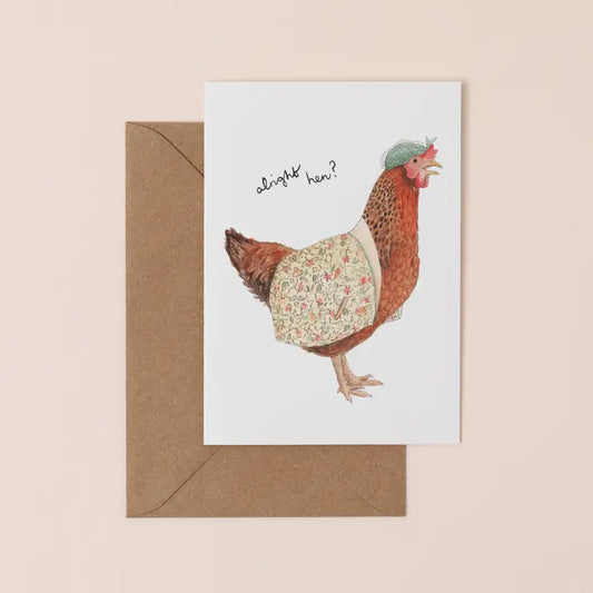 Alright Hen Card