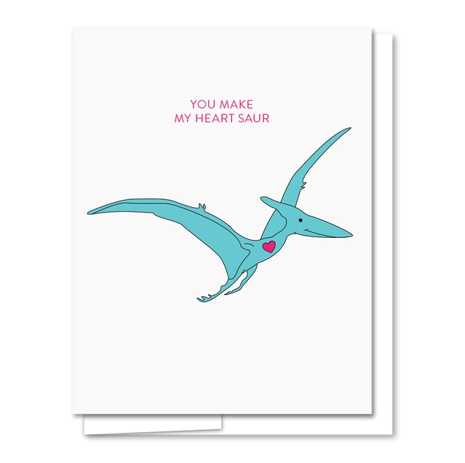 Heart-saur Letterpress Card