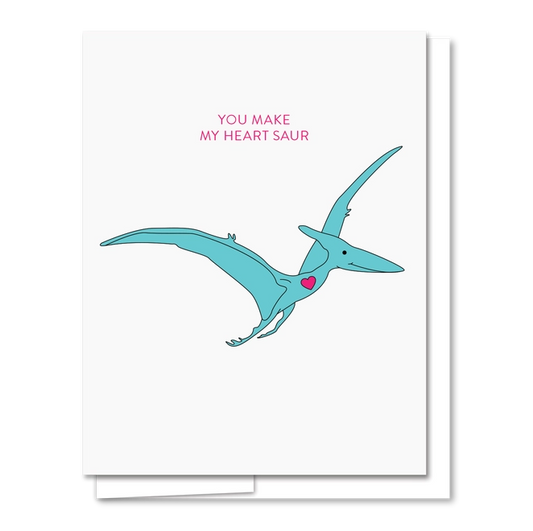 Heart-saur Letterpress Card