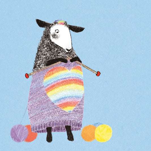 Rainbow Woolly Card