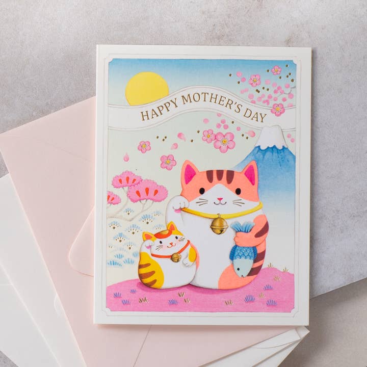 Mother's Day Lucky Cats Greeting Card