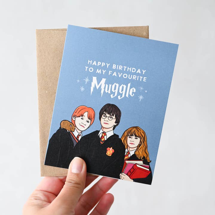 Magical Trio Favourite Muggle Pop Culture Birthday Card