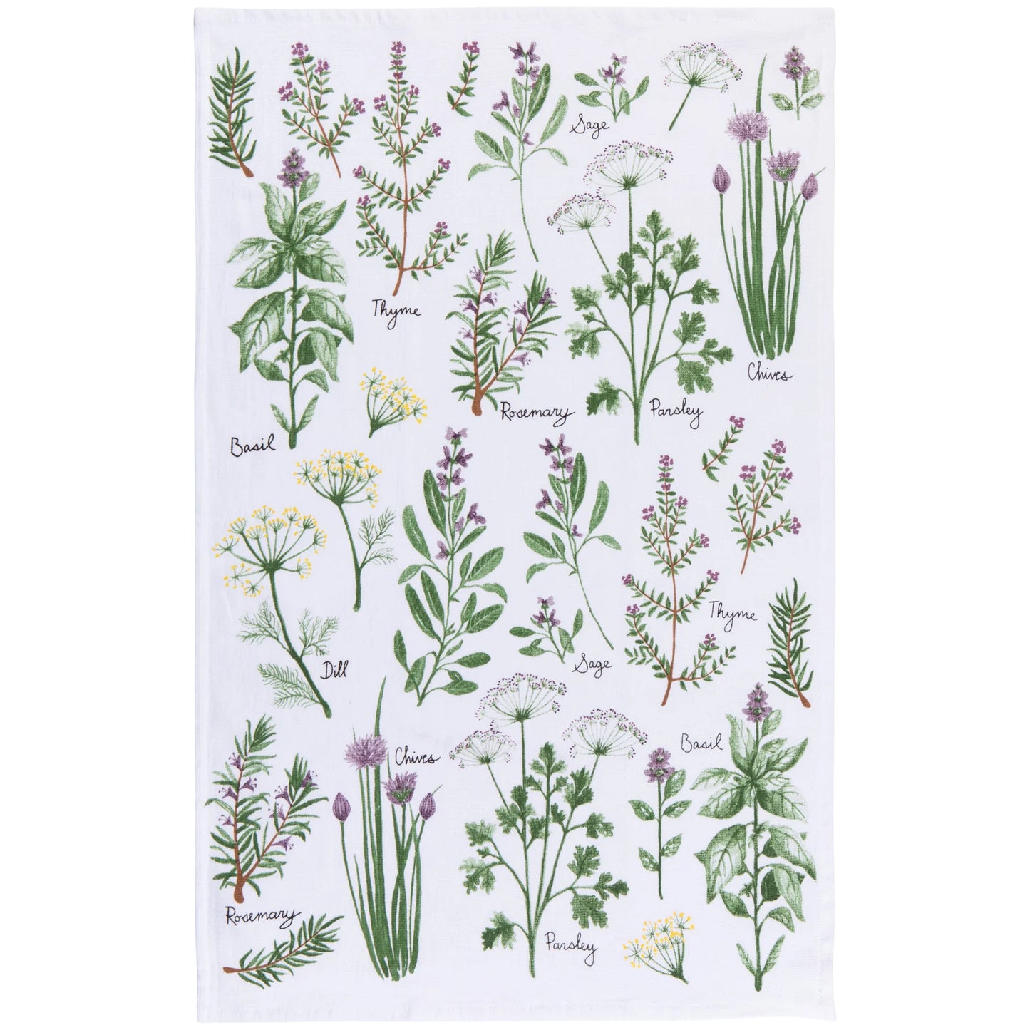 Terry Fresh Herbs Printed Tea Towel