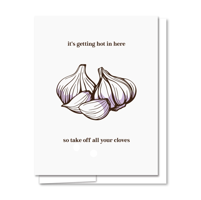 Garlic Cloves Card Letterpress Card