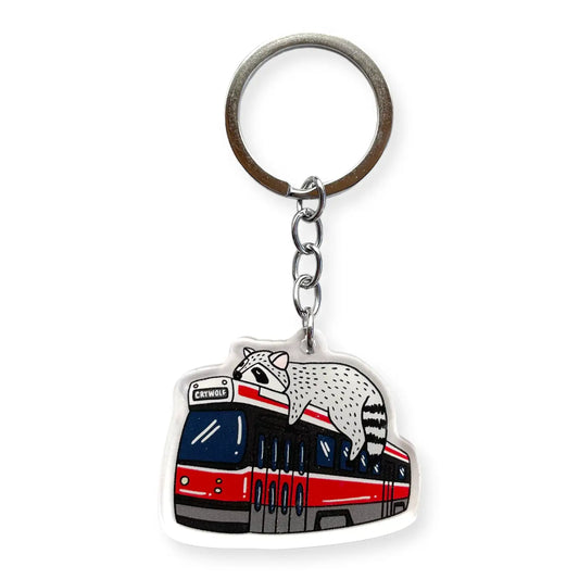 Streetcar Raccoon Acrylic Keychain