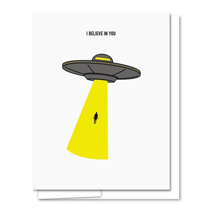 UFO Letterpress Card