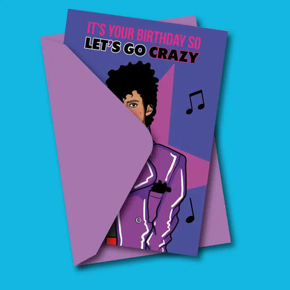 Let's Go Grazy 80's Birthday Greeting Card