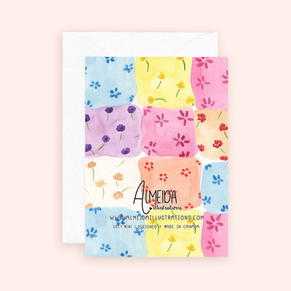 Patchwork Florals Enclosure Card