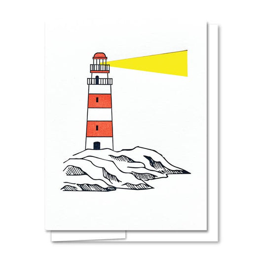 Lighthouse Letterpress Card