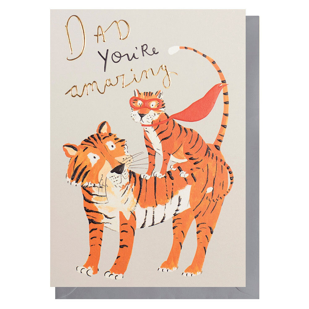 Dad Amazing Tiger Card
