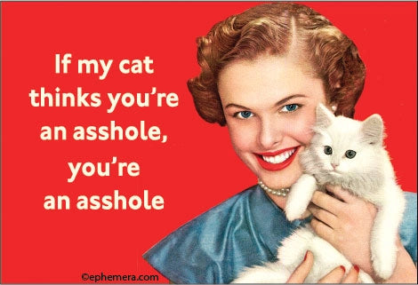 If My Cat Think Your An Asshole Magnet