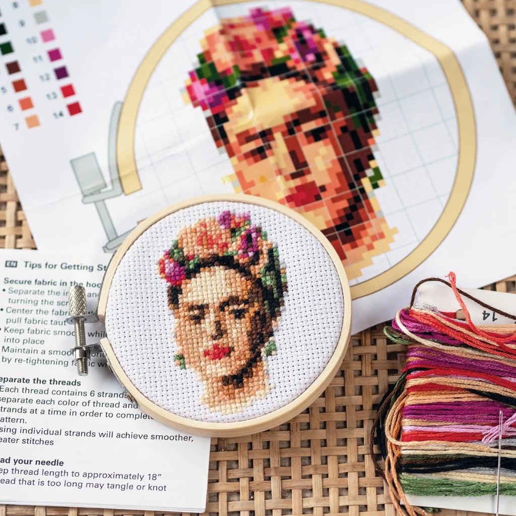 Frida Mini Cross Stitch