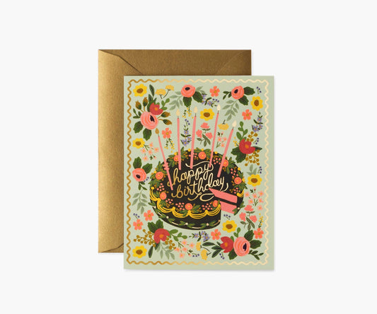 Floral Cake Birthday Boxed Cards