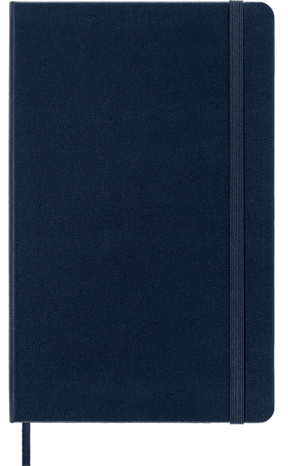 Classic Large Blue Hard Cover Ruled Notebook