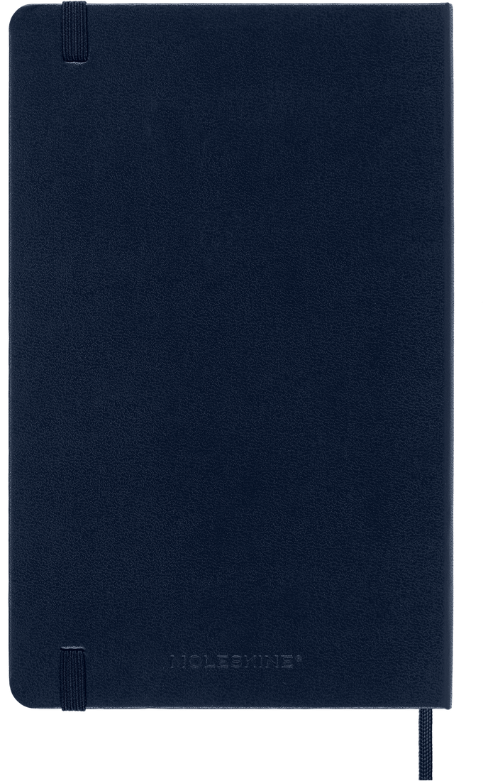 Classic Large Blue Hard Cover Ruled Notebook