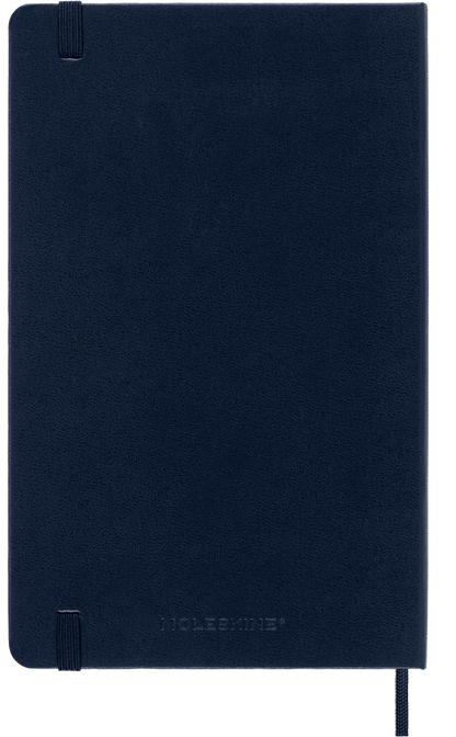 Classic Large Blue Hard Cover Ruled Notebook