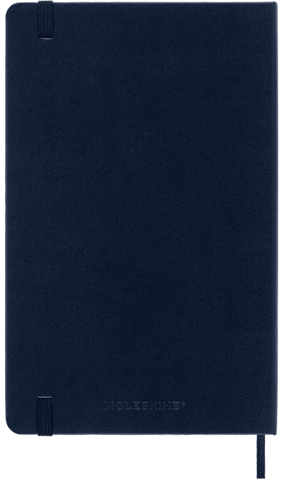 Classic Large Blue Hard Cover Plain Notebook