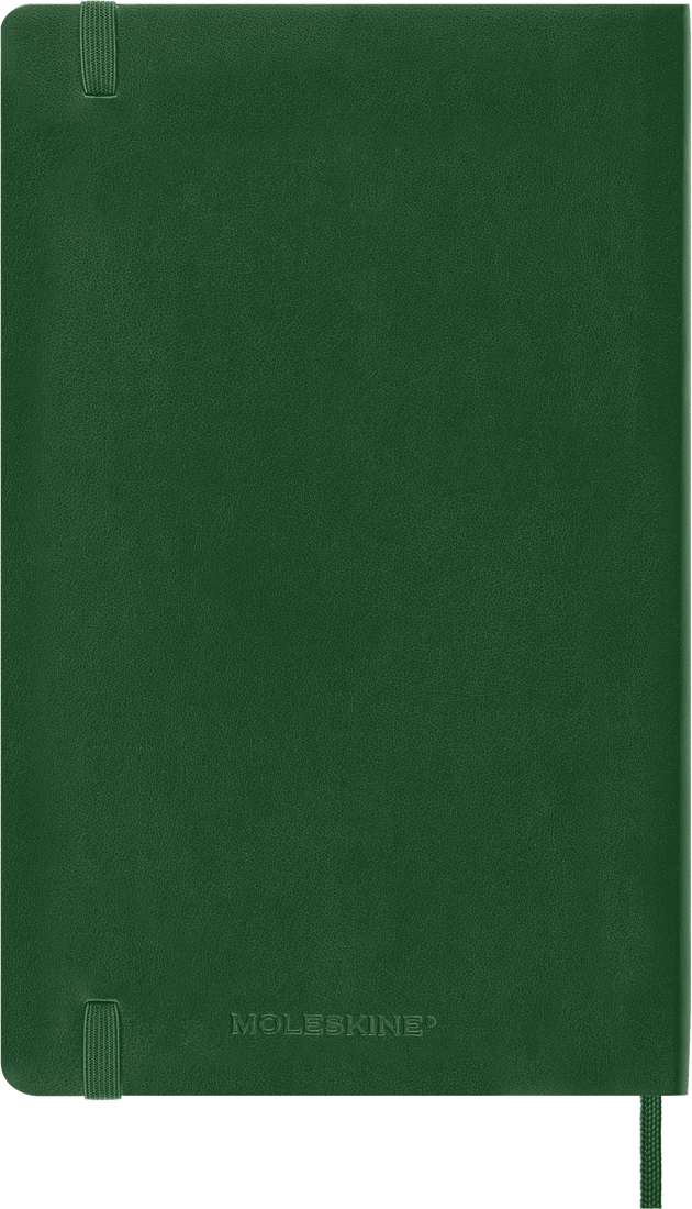 Classic Large Myrtle Green Soft Cover Ruled Notebook