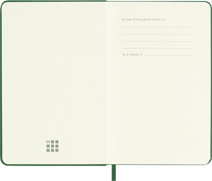 Classic Pocket Myrtle Green Hard Cover Ruled Notebook