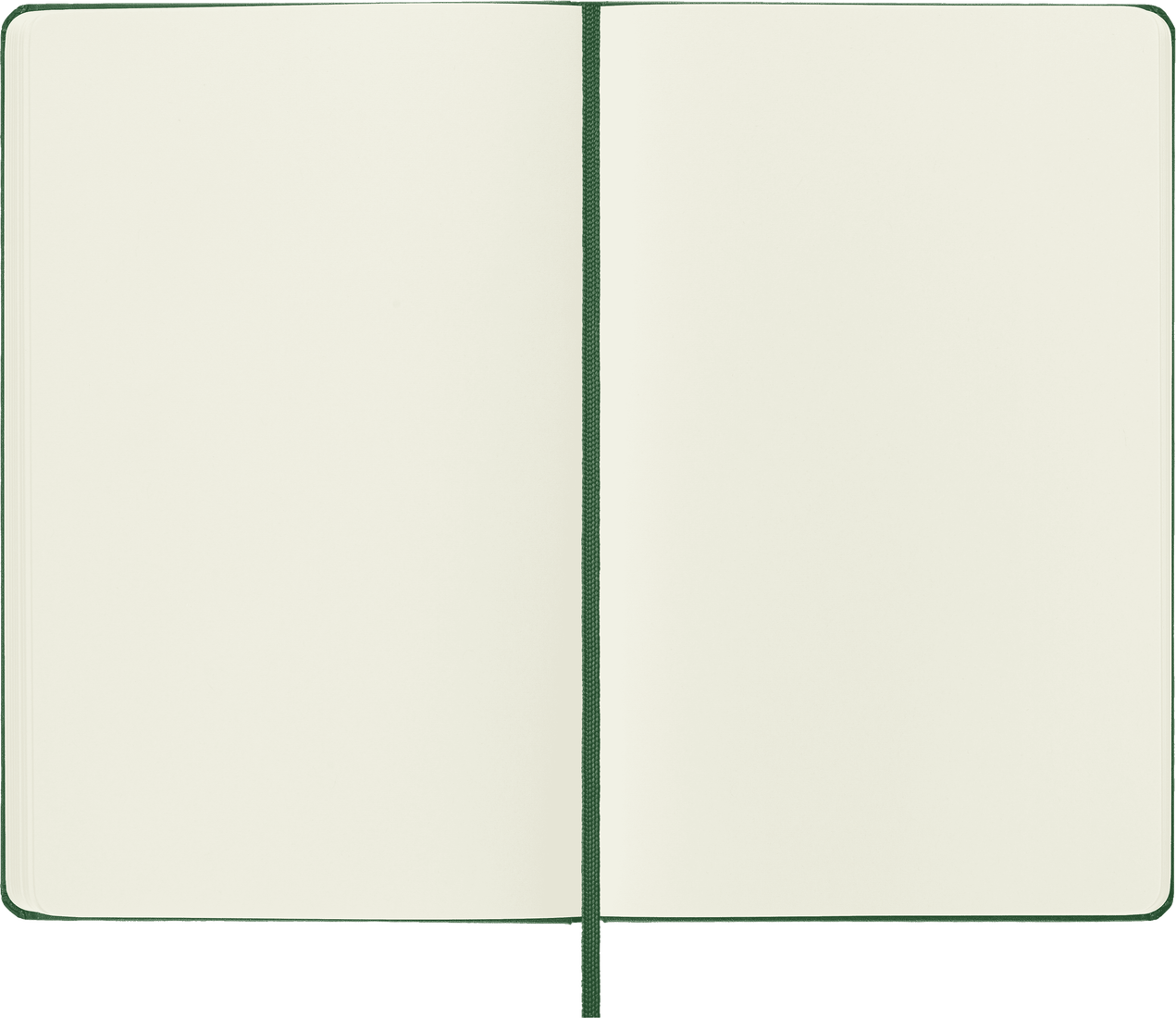 Classic Large Myrtle Green Hard Cover Plain Notebook